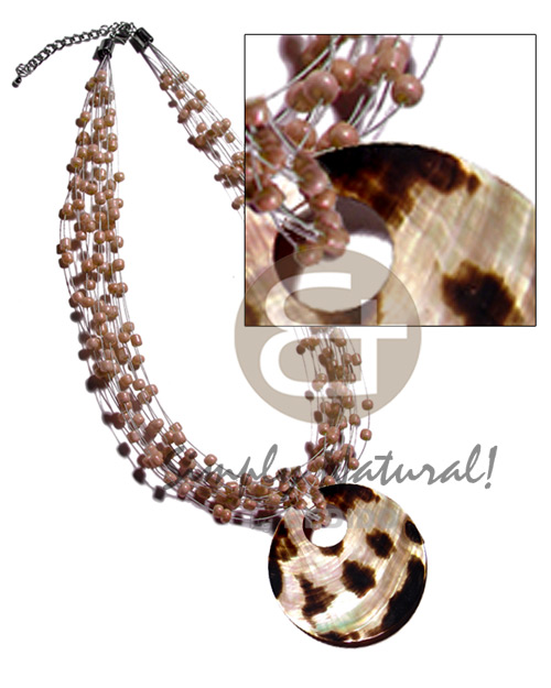10 layers glass beads in Natural Earth Color Necklace
