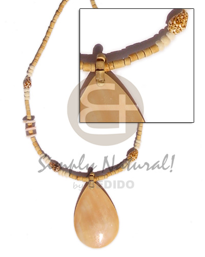 2-3 heishe natural pendant Natural Earth Color Necklace