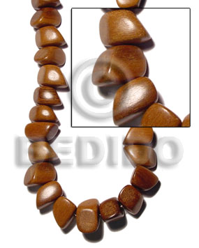 Bayong chunk nuggets 17mmx17mmx27mm Nuggets Wood Beads