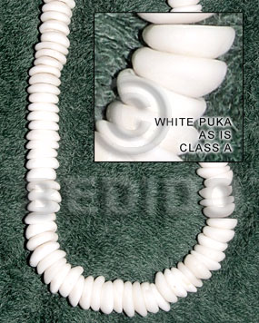 white puka - as is class a / specify size 4-5, 7-8, 9-11, 14-15, jumbo - Puka Necklace