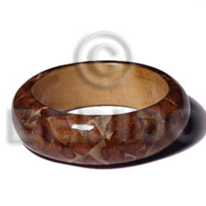 wood  bangle  laminated patchwork ypilypil plant  ht=1 in thickness=12mm inner diameter=70 mm - Resin Bangles