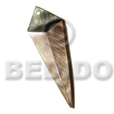 40mmx18mm laminated brownlip/blacklip  dagger  resin backing - Resin Pendants