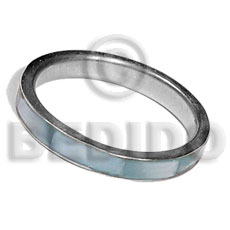 Inlaid hammershell in stainless 5mm Rings