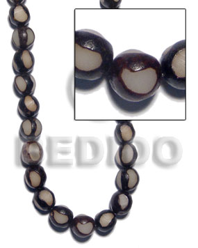 buri sliced bead seeds /  natural  skin - Round Seed Beads