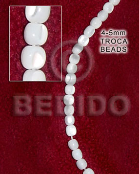 troca 4-5 mm  beads - Round Shell Beads