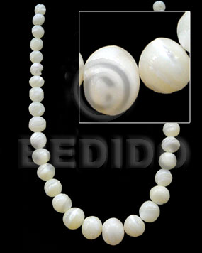 Graduated troca beads -male Round Shell Beads