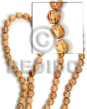 hand made Palmwood beads 8mm Round Wood Beads