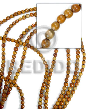 nangka beads 6mm - Round Wood Beads