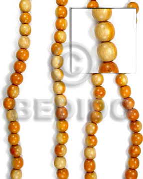 red beads 8mm - Round Wood Beads