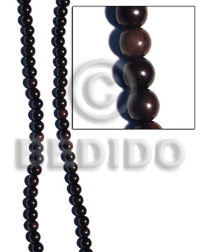 tiger camagong round beads 6mm - Round Wood Beads