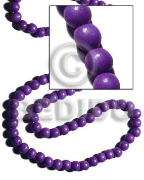 10mm natural white  round wood beads dyed in lavender - Round Wood Beads