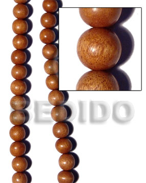 imitation bayong round wood beads 18mm - Round Wood Beads
