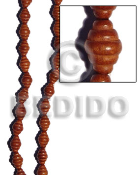 bayong beehouse wood beads 12mmx18mm - Saucer & Diamond Wood Beads