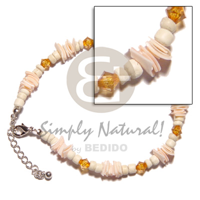 4-5mm coco pokalet bleach Shell Anklets