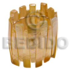 elastic MOP bangle  resin backing / ht=58mm - Shell Bangles