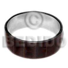 laminated blacktab in 1 inch  stainless metal / 65mm in diameter - Shell Bangles