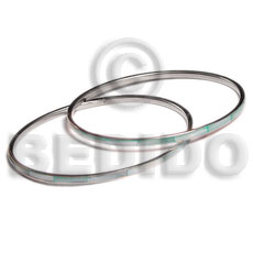 laminated hammershell green in 3mm stainless metal / 65mm in diameter / price per piece - Shell Bangles