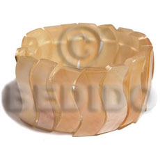 Elastic mop 1 2in clear Shell Bangles