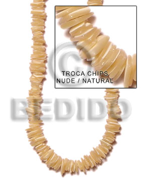 troca square cut nude/natural - Shell Beads