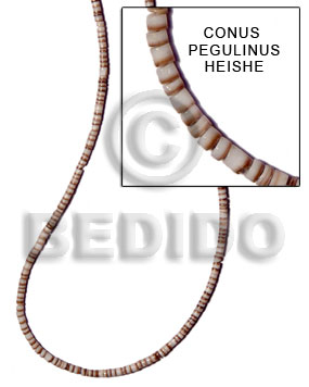 Conus pegulinus heishe 2-3mm Shell Beads