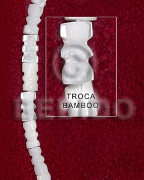 Troca bamboo design Shell Beads