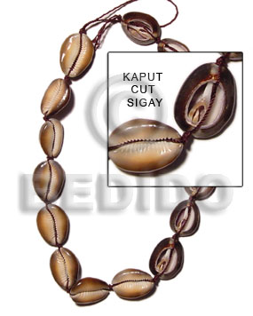 kaput cut sigay / 14 pcs. per str. - Shell Beads