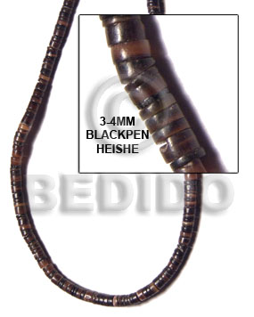 4-5mm black pen Shell Beads