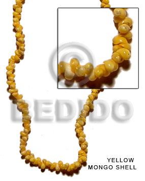 Yellow mongo shell Shell Beads