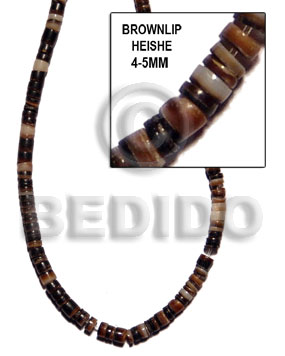 4-5mm brownlip heishe - Shell Beads