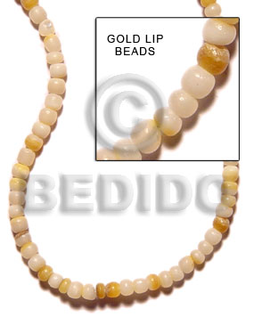gold lip beads - Shell Beads