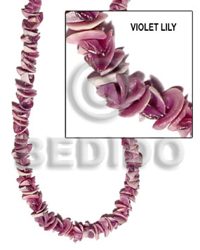 Violet lily Shell Beads