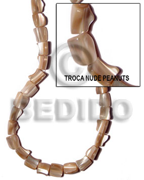 Troca natural nude peanut Shell Beads
