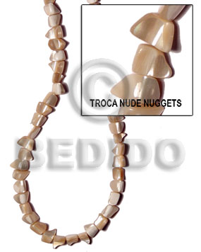 troca natural/nude nuggets / standing hole - Shell Beads