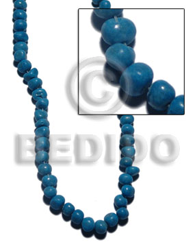 coral nuggets / aqua blue tone - Shell Beads