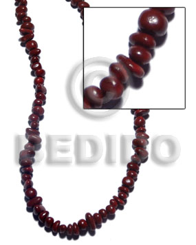 coral nuggets / maroon tone - Shell Beads