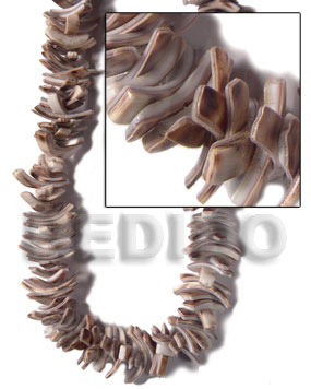Tiger cowrie mini sticks Shell Beads