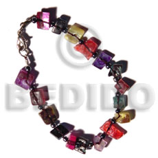 floating multicolored hammershell - Shell Bracelets
