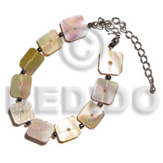 floating MOP squares - Shell Bracelets