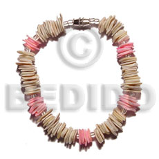 melo chips  white rose combination - Shell Bracelets