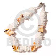 white rose  everlasting luhuanus accent - Shell Bracelets