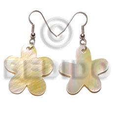 dangling 30mm MOP flower earrings - Shell Earrings
