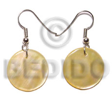 dangling 35mm round MOP - Shell Earrings