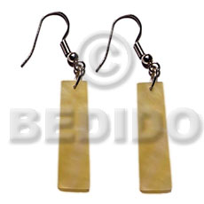 Dangling 45mmx10mm mop flat bars Shell Earrings