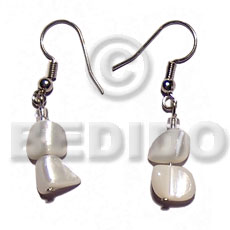 dangling troca nuggets - Shell Earrings