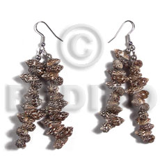 dangling nassa tiger shells - Shell Earrings