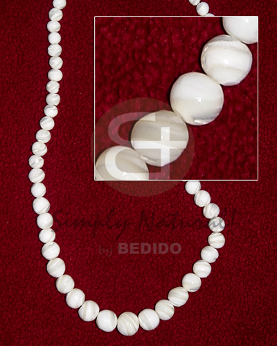 Troca graduated beads female Shell Necklace