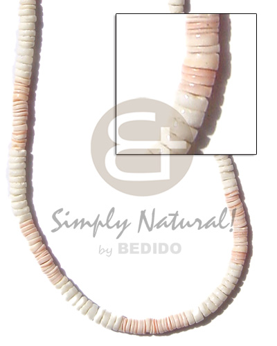 4-5mm white shell  red luhuanus - Shell Necklace