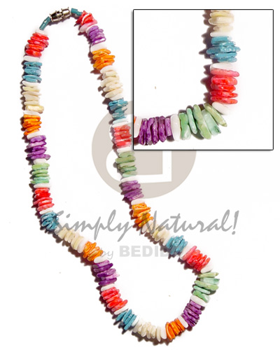 multicolored white rose combination - Shell Necklace