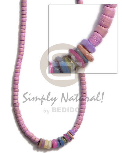 4-mm lavender coco pokalet Shell Necklace
