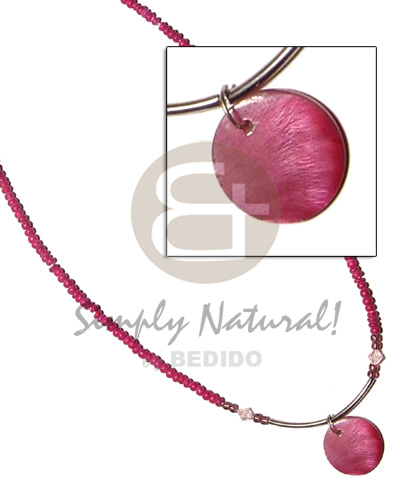 2-3 pink coco pokalet Shell Necklace